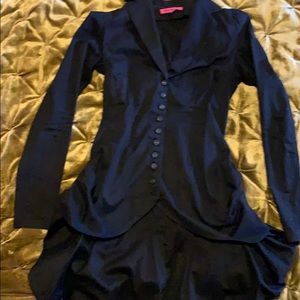 Black Betsey Johnson Bustled Jacket